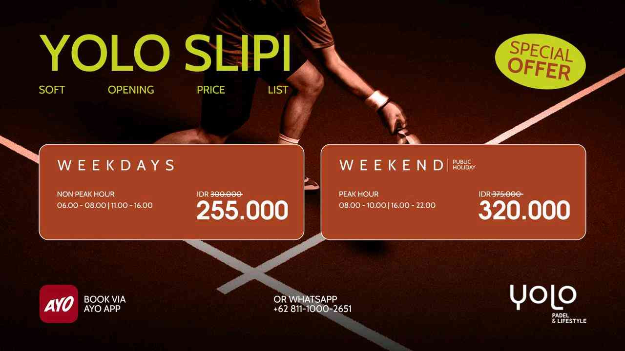 YOLO Padel and Lifestyle Slipi