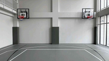 Monochrome Basketball Court