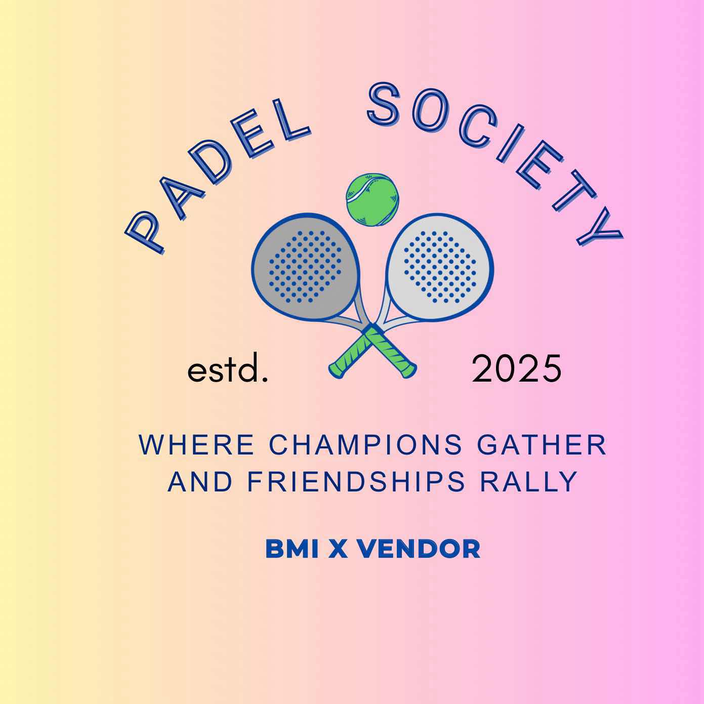 padel society BMI x Vendor