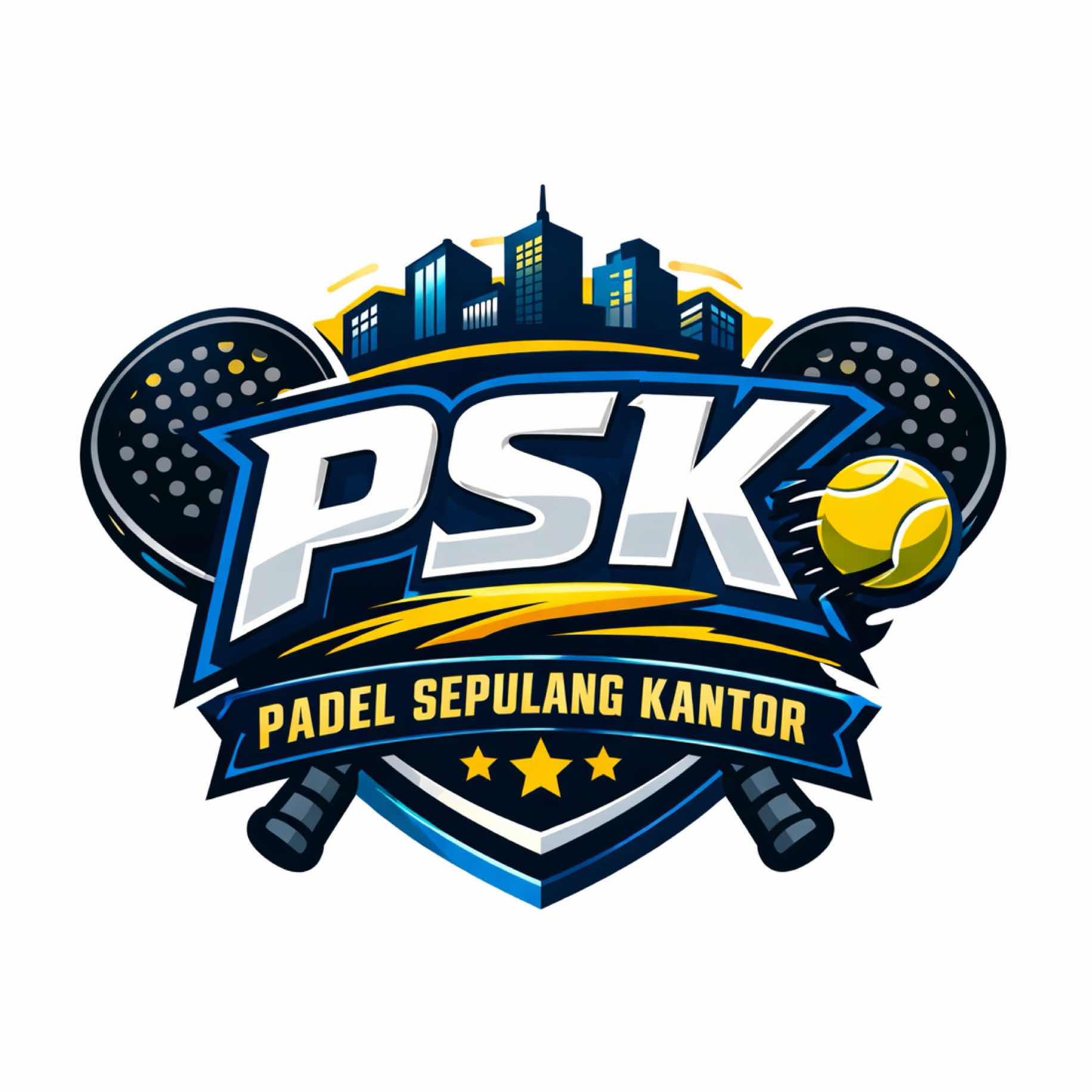 Logo Padel Sepulang Kantor -PSK- Padel Community